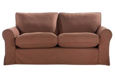 HOME Charlotte Large Fabric Sofa with Loose Cover -Chocolate HOME Charlotte Large Fabric Sofa with Loose Cover -Chocolate